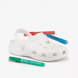 Unisex fehér gyermek crocs markerekkel 8101