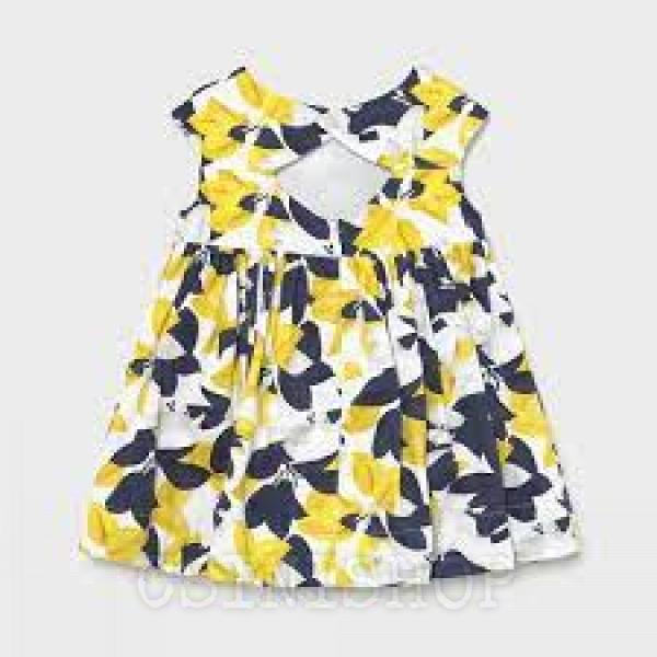 MAYORAL mintás kislány ruha 1966-06 yellow