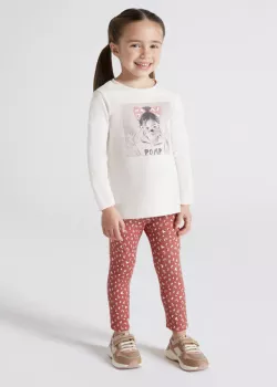 MAYORAL 2 db-os szett póló+legging 4777-017 chickpea