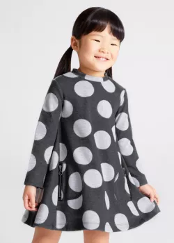 MAYORAL kislány nyomott-mintás ruha-tinika 4976-016 grey