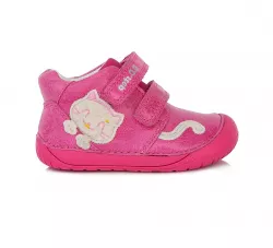DD.STEP BAREFEET bőr kislány cipő  070-927A dark pink