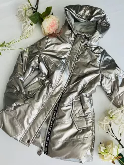 Metalikus kislány kabát 