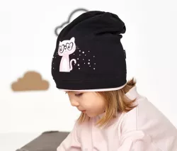 Lány pamut sapka macskával