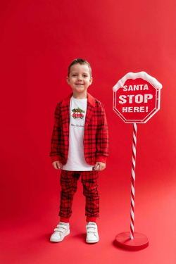 Pamut karácsonyi fiú zakó