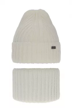 Unisex kötött téli sapka és csösál
