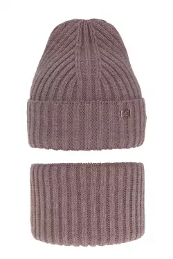 Unisex kötött téli sapka és csösál