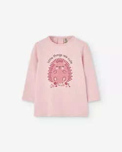 Hosszúujjú kislány  nyomottmintás polo black