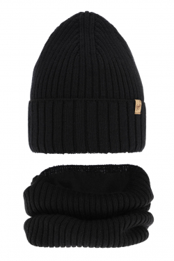Téli merinó gyapjú sapka és csösál