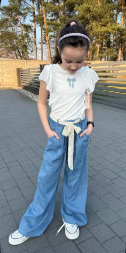 Kislány farmer bő nadrág 