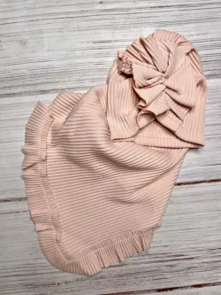 Pamut kislány sapka és sál