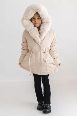 Kislány télikabát müszörmével