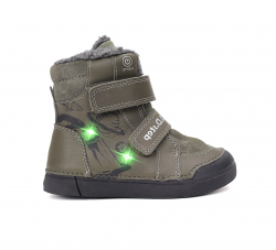 LED D.D.STEP bőr kisfiú téli csizma
