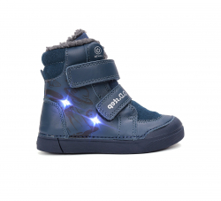 LED D.D.STEP bőr kisfiú téli csizma