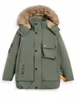 Vízálló kisfiú télikabát müszörmével