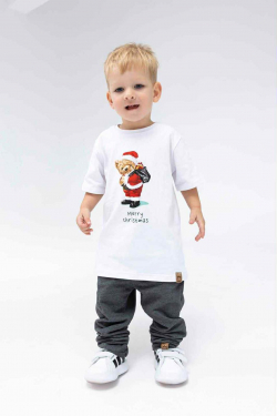 Karácsonyi kisfiú pamut felsö