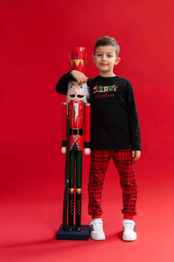 Karácsonyi kisfiú pamut felsö