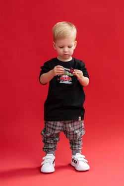 Karácsonyi kisfiú pamut felsö