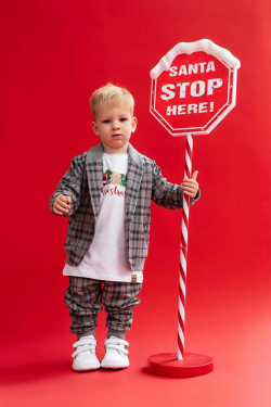 Karácsonyi kisfiú pamut felsö