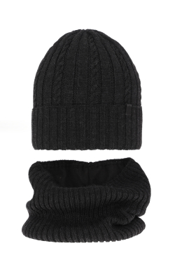 Kisfiú kötött téli sapka MERINÓ + csösál