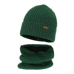 Kisfiú kötött téli sapka MERINÓ + csösál