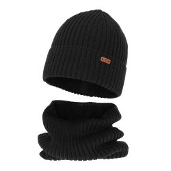 Kisfiú kötött téli sapka MERINÓ + csösál